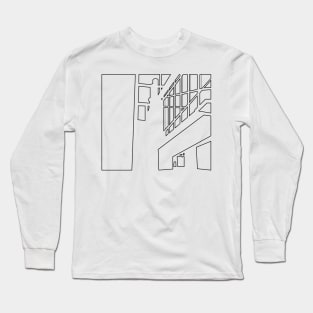 minimalist line architectures drawing - Bau Haus-Design Long Sleeve T-Shirt